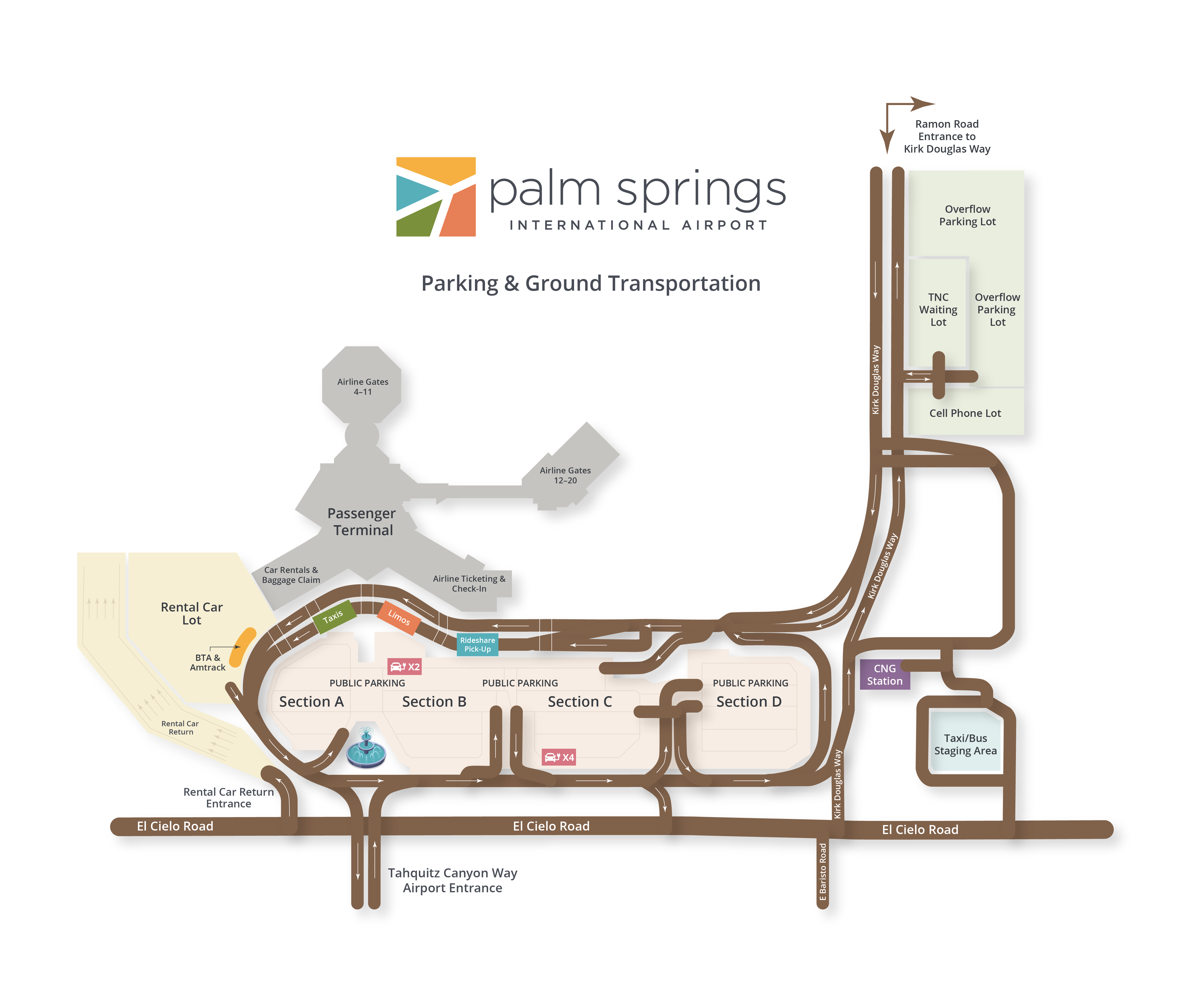 Parking - Palm Springs International Airport (PSP) - Palm Springs,  California